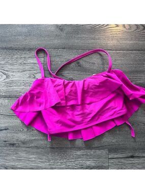 June Loop Swim Top Ruffle Pink Size Medium
